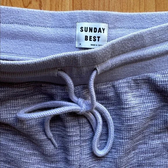 Sunday Best Cropped Hoodie & pants Set M Purple Gray Cozy Lounge Matching Set - Picture 5 of 11